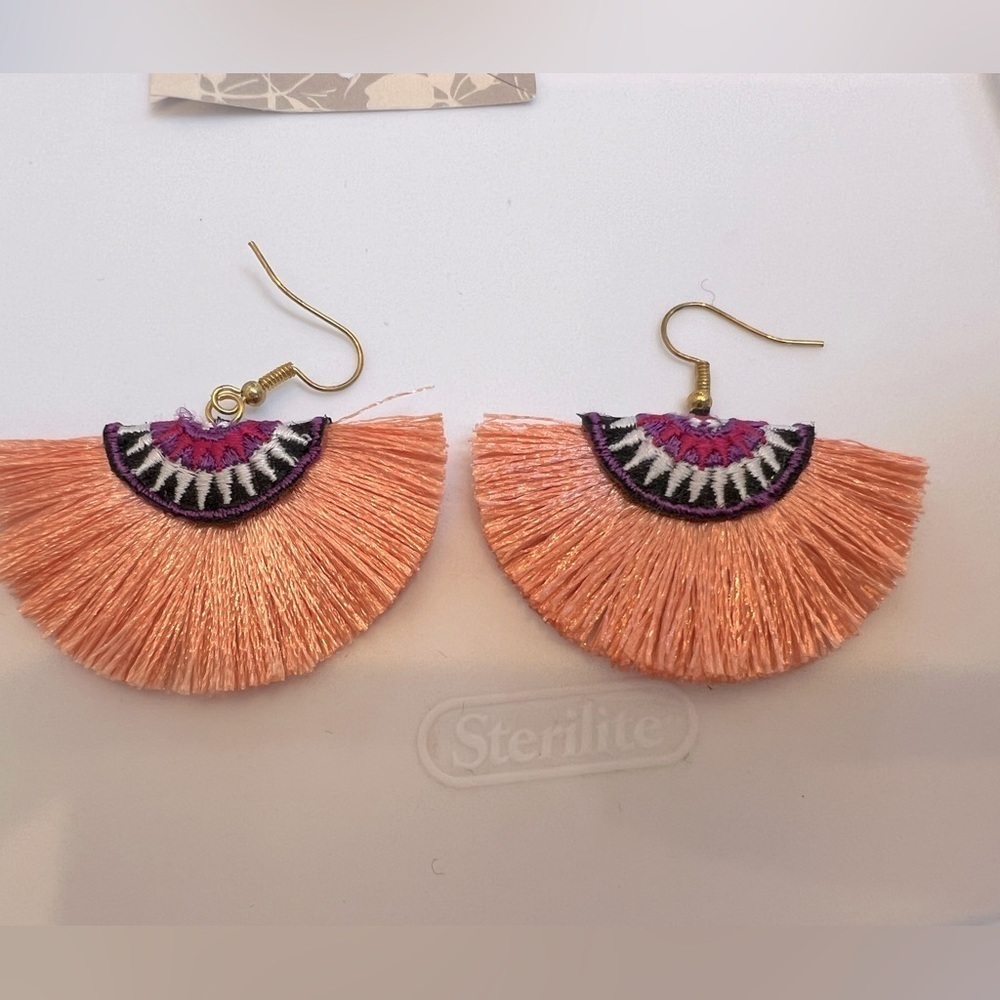 Pink Tassel Earrings